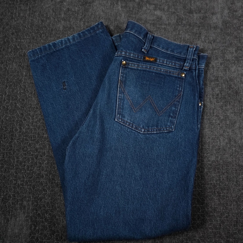 Wrangler 47MWZPW Cowboy Cut Jeans Blue 34x34 Fits 34x29 Rodeo Western Denim